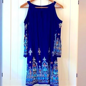 Chaya blue bell sleeve dress 8 Petite